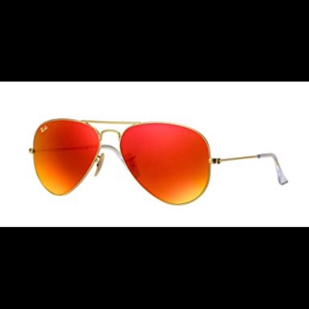 Ray-Ban Flash Aviator Sunglasses in gold-orange